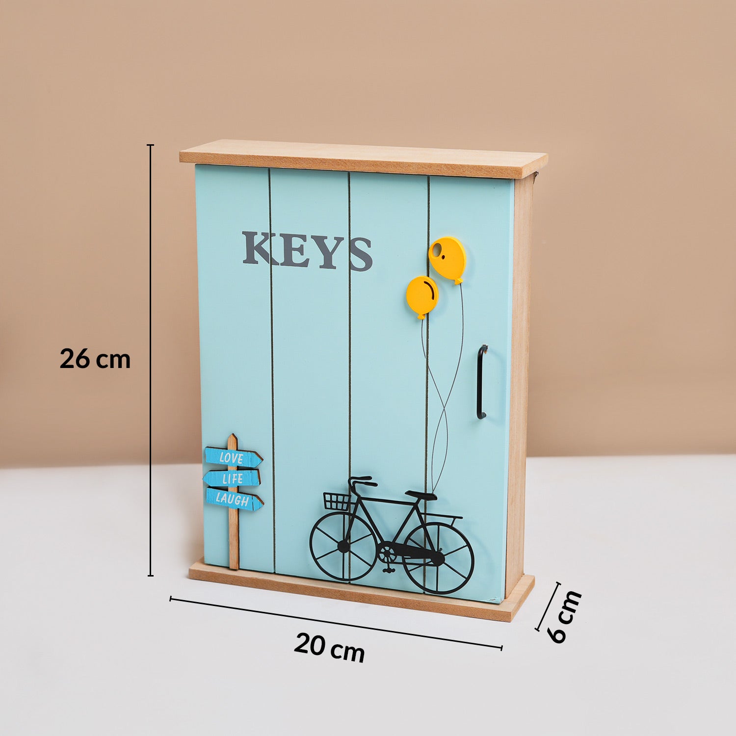 MARKET99 Blue MDF Key Bo x  with Cycle Print