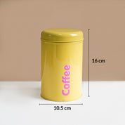 MARKET99 Yellow Iron Coffee, Tea & Sugar Jars - (1000 ml Each, Set of 3)