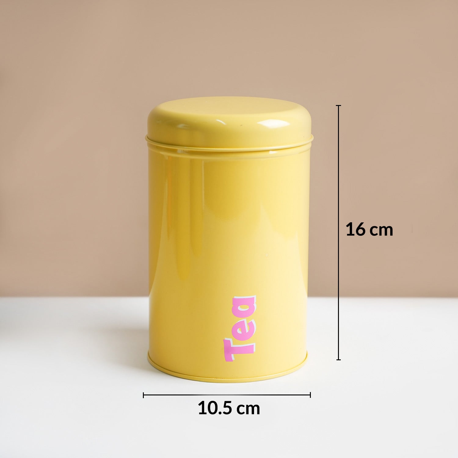 MARKET99 Yellow Iron Coffee, Tea & Sugar Jars - (1000 ml Each, Set of 3)