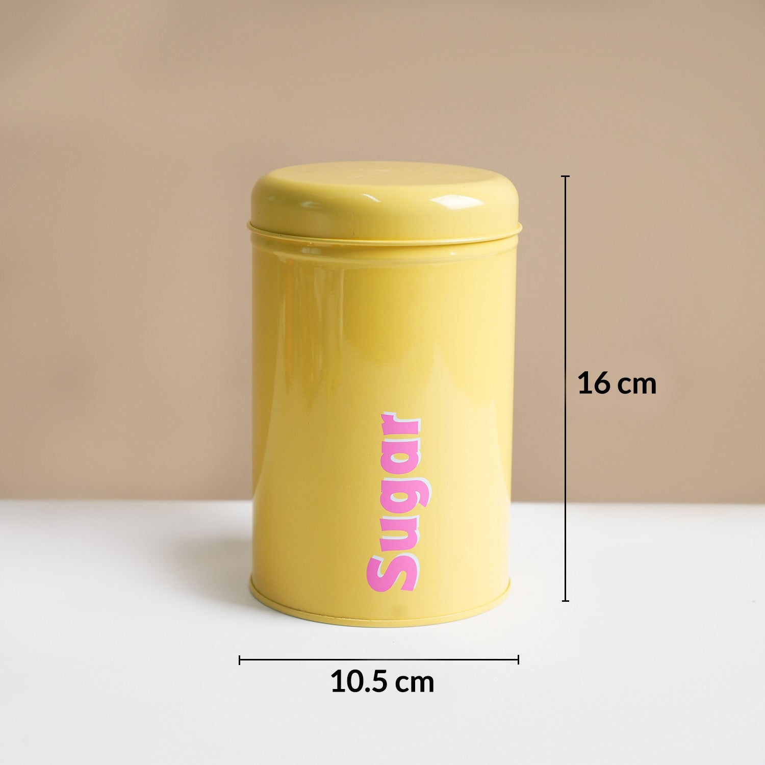 MARKET99 Yellow Iron Coffee, Tea & Sugar Jars - (1000 ml Each, Set of 3)