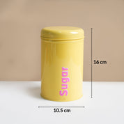 MARKET99 Yellow Iron Coffee, Tea & Sugar Jars - (1000 ml Each, Set of 3)
