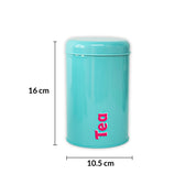 MARKET99 Turquoise Iron Coffee, Tea & Sugar Jars - (1000 ml Each, Set Of 3)