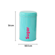 MARKET99 Turquoise Iron Coffee, Tea & Sugar Jars - (1000 ml Each, Set Of 3)