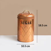 MARKET99 Golden Iron Coffee, Tea & Sugar Jars (Set of 3) - 1000mL Each