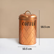 MARKET99 Golden Iron Coffee, Tea & Sugar Jars (Set of 3) - 1000mL Each