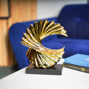 MARKET99 Black & Golden Ceramic Sculpture Decor Object