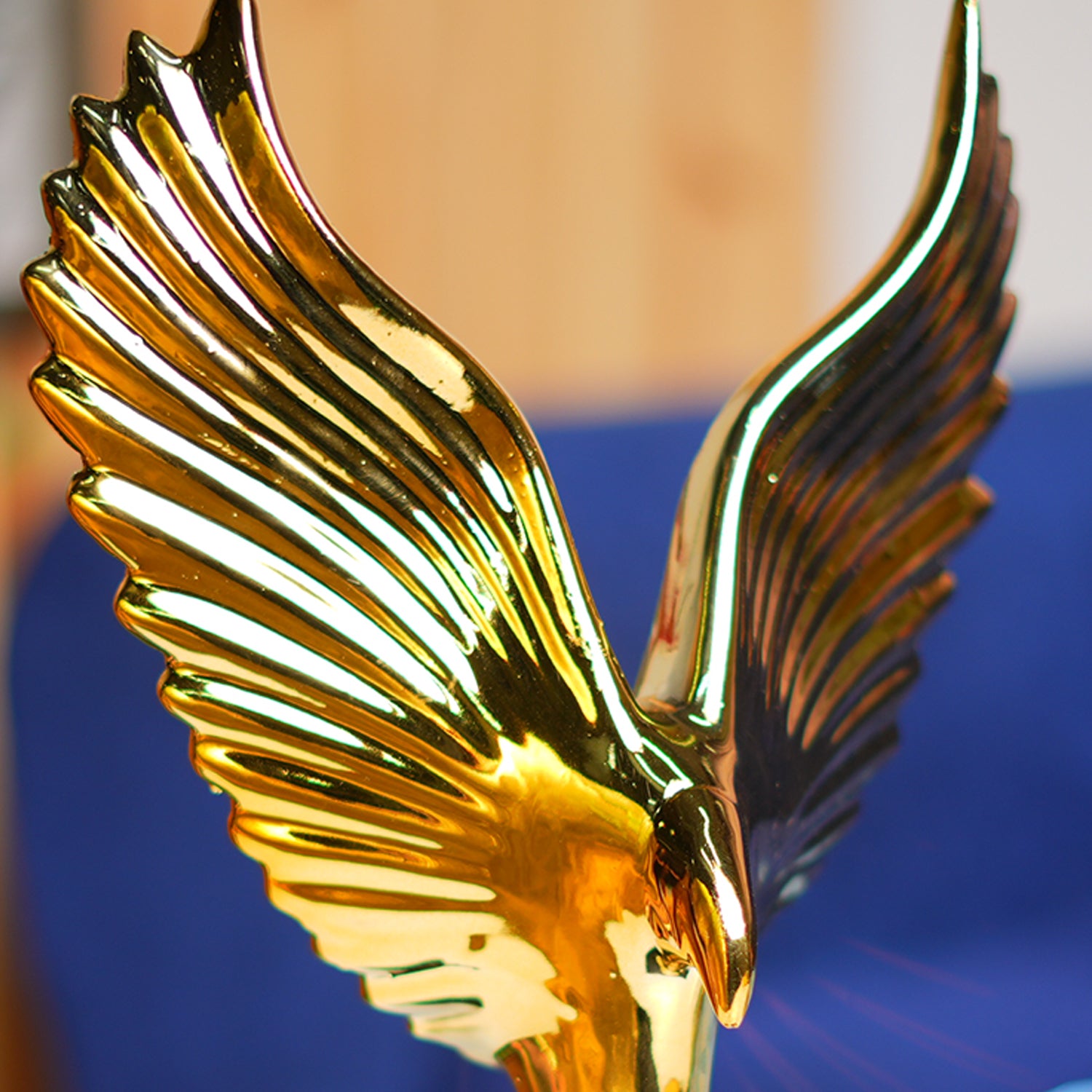 MARKET99 Ceramic Decor Object Sculpture Eagle or Phoeni x  in Black & Golden