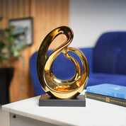 MARKET99 Ceramic 'Looping Shape Sculpture' Decor Object