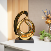 MARKET99 Ceramic 'Looping Shape Sculpture' Decor Object