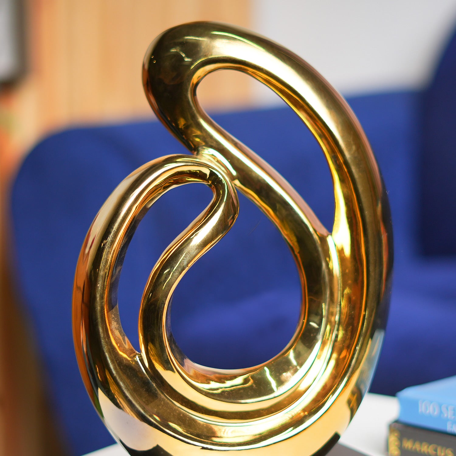 MARKET99 Ceramic 'Looping Shape Sculpture' Decor Object