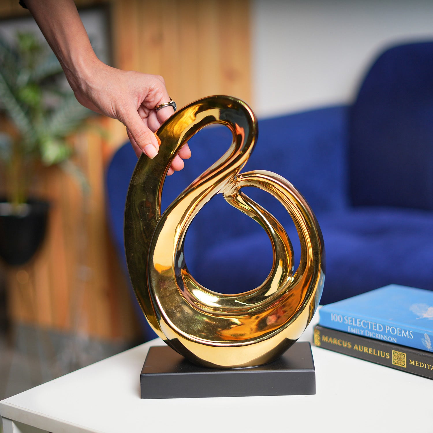 MARKET99 Ceramic 'Looping Shape Sculpture' Decor Object