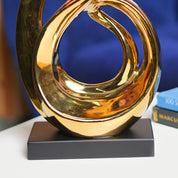 MARKET99 Ceramic 'Looping Shape Sculpture' Decor Object