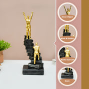 MARKET99 Resin Staircase Decor Object in Black & Golden