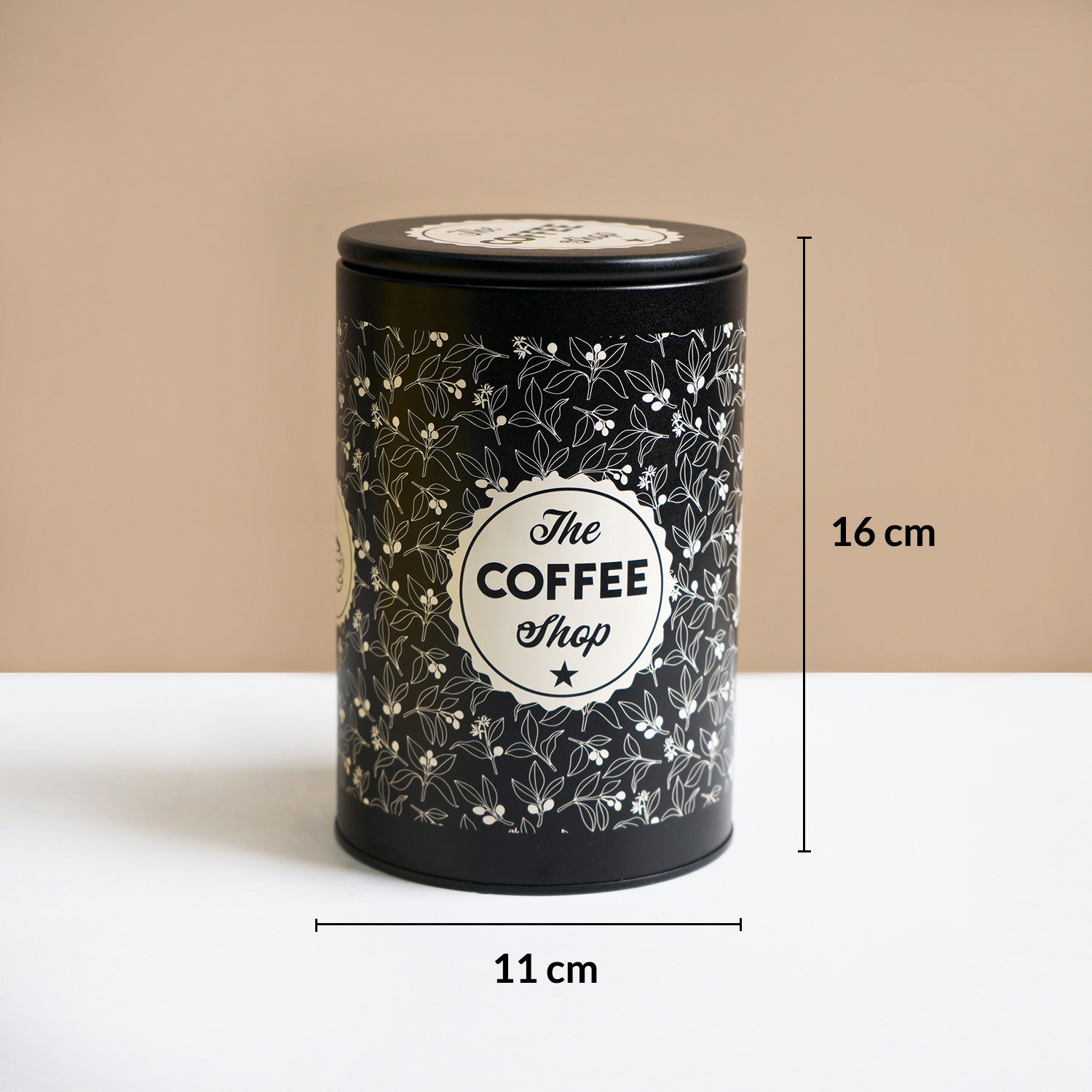 MARKET99 Black Iron Coffee, Tea & Sugar Jar Set of 3 - (Tea 500 ml, Coffee 750 ml, Sugar 1000 ml)