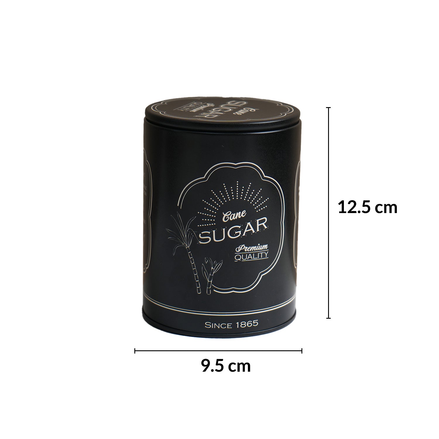 MARKET99 Black Iron Coffee, Tea & Sugar Jars - (1000 ml Each, Set Of 3)