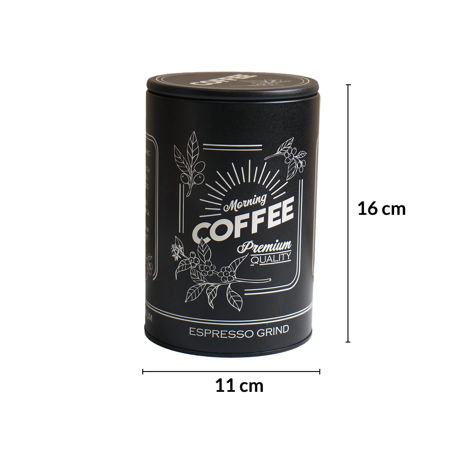 MARKET99 Black Iron Coffee, Tea & Sugar Jars - (1000 ml Each, Set Of 3)