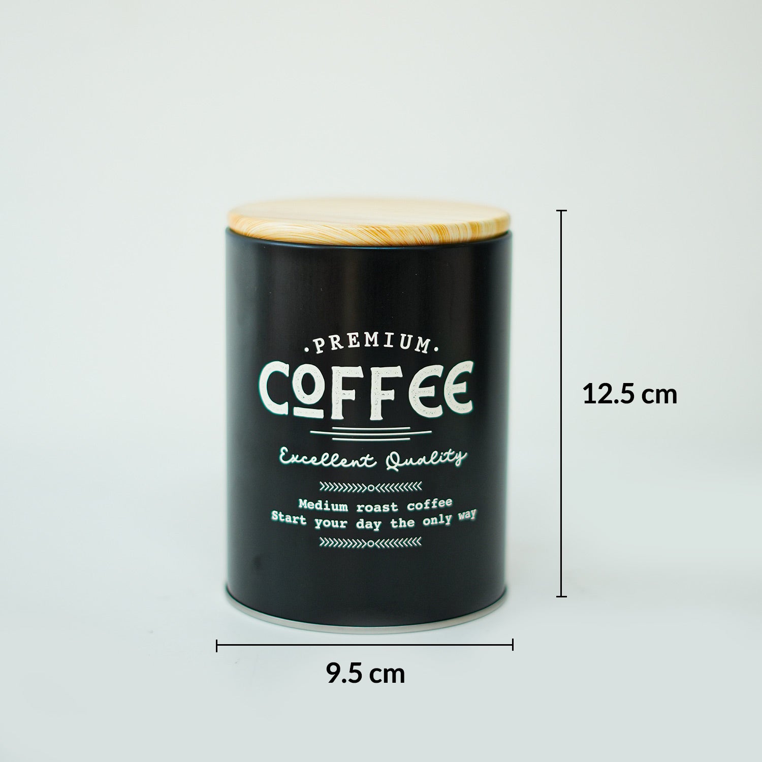 MARKET99 Black Iron Coffee, Tea & Sugar Jar Set of 3