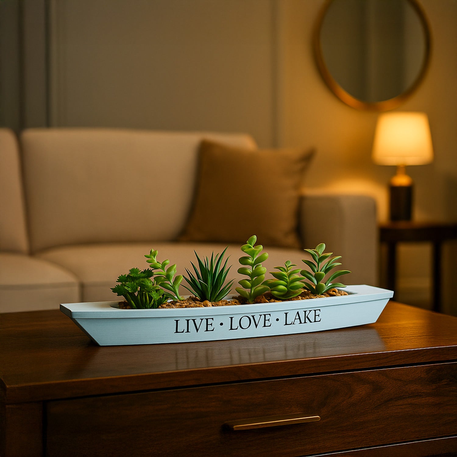 Market99 Blue Boat-Shaped Plastic Flower Pot