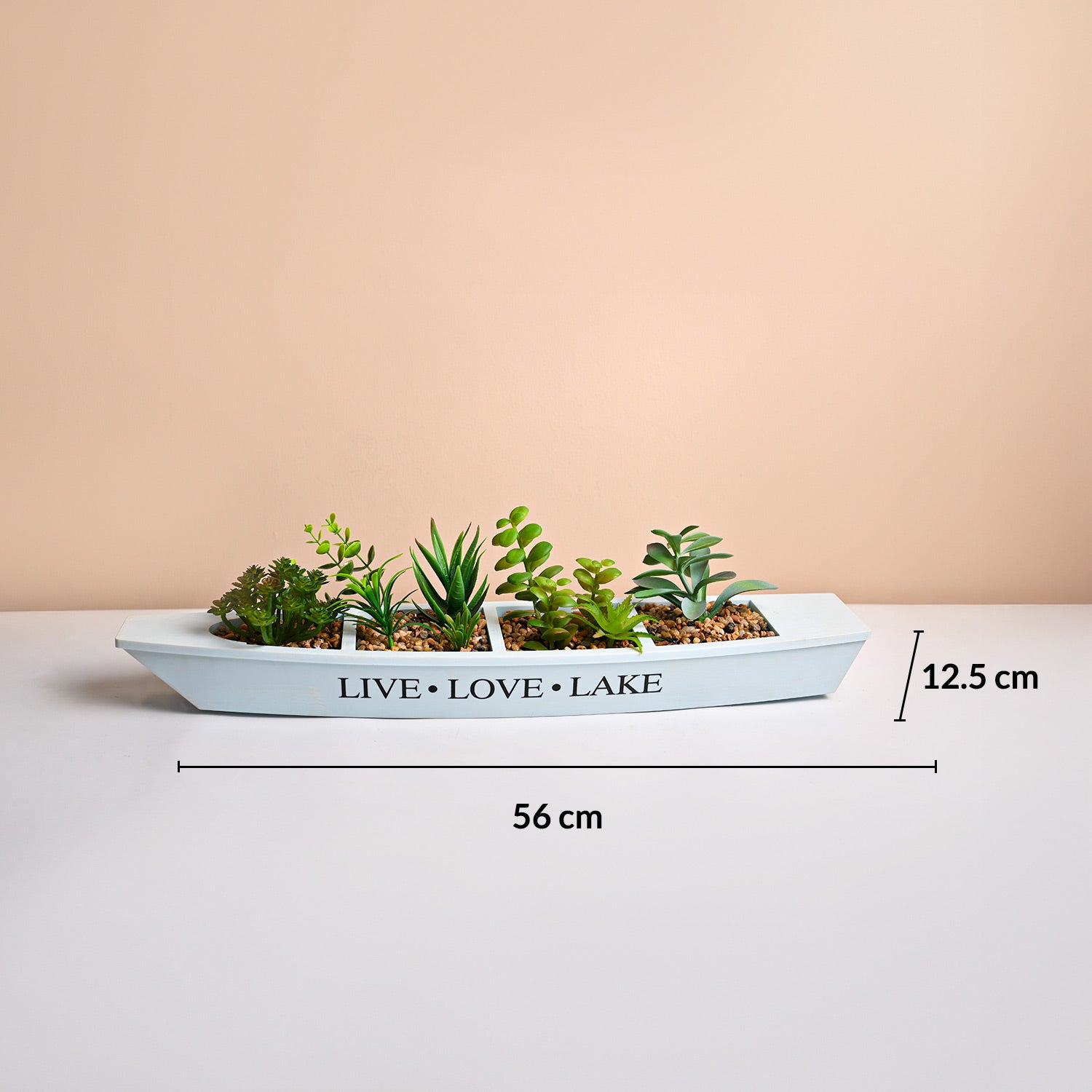 Market99 Blue Boat-Shaped Plastic Flower Pot
