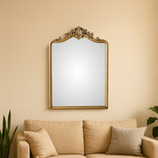 Golden Rectangular Wall Mirror