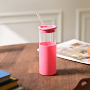 Sipper With Straw (Pink) – 480 ML