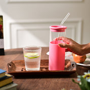 Sipper With Straw (Pink) – 480 ML
