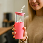 Sipper With Straw (Pink) – 480 ML