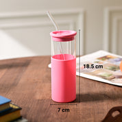 Sipper With Straw (Pink) – 480 ML