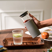 Sipper With Straw (Grey) – 480 ML