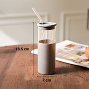 Sipper With Straw (Grey) – 480 ML