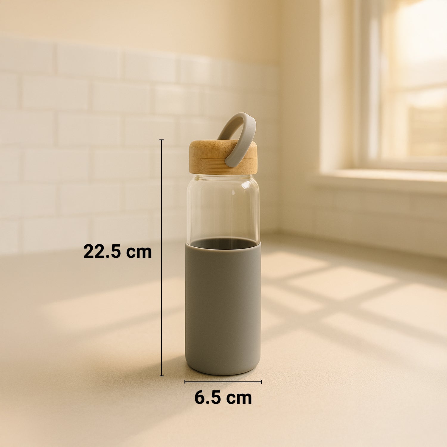 Glass Bottle (Grey) – 500 ML