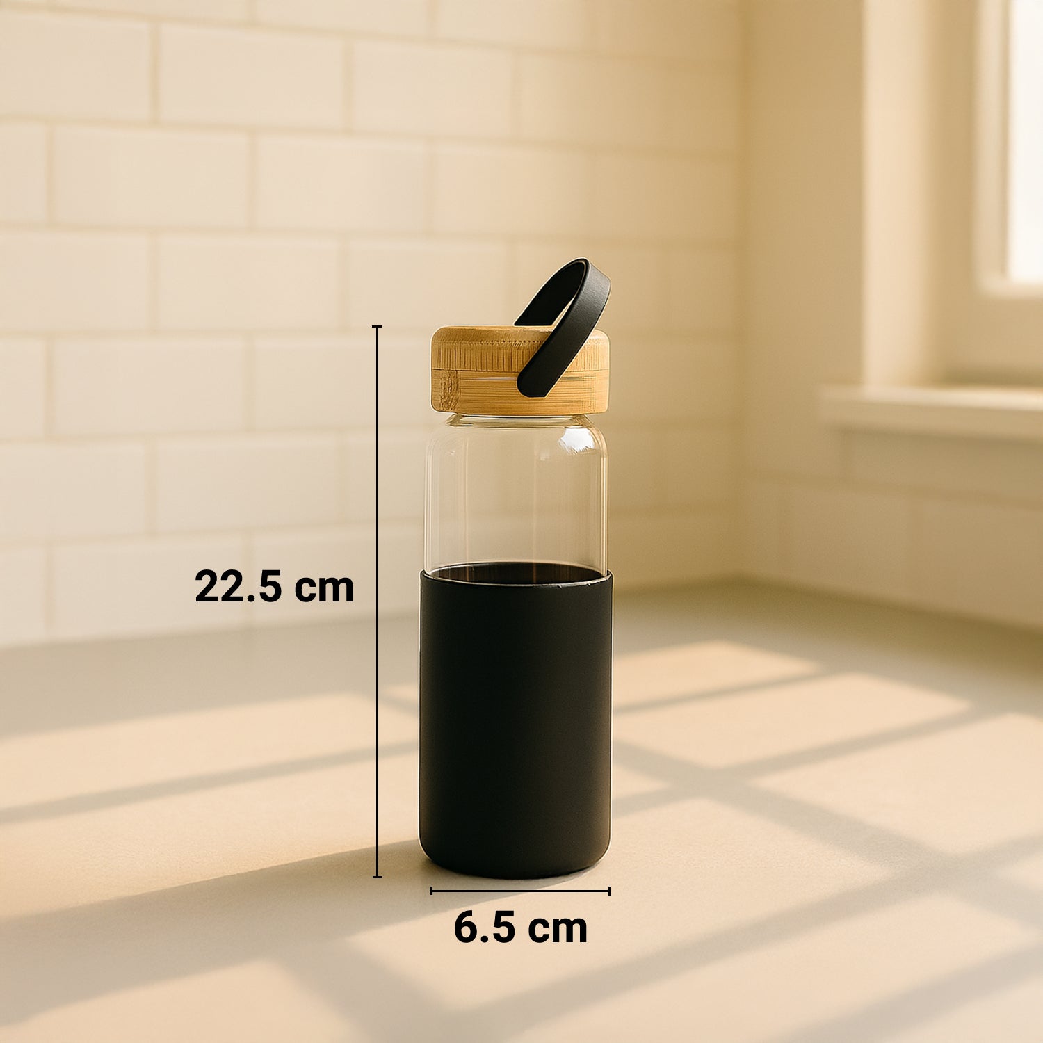Glass Bottle (Black) – 500 ML