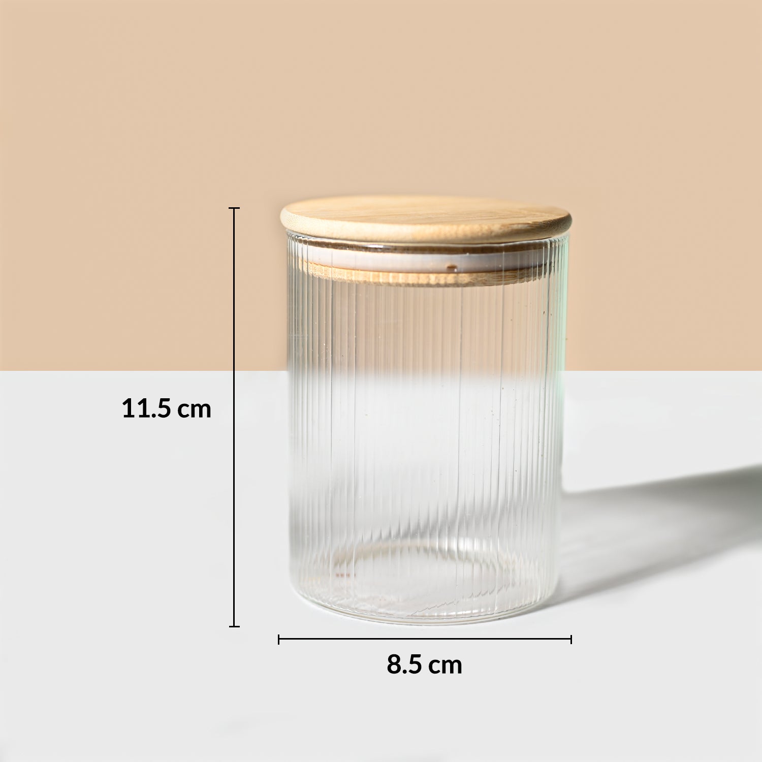 Jar With Bamboo Lid (Set of 2) – 750 ML & 500 ML