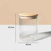 Jar With Bamboo Lid (Set of 2) – 750 ML & 500 ML