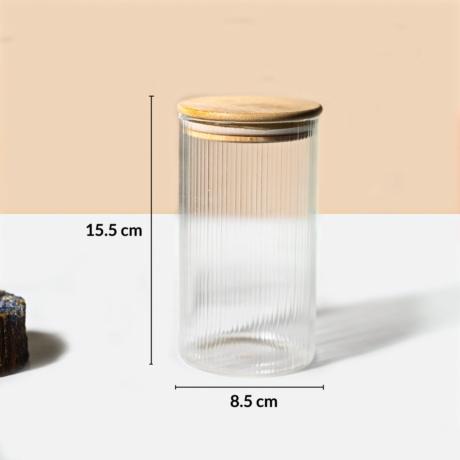 Jar With Bamboo Lid (Set of 2) – 750 ML & 500 ML