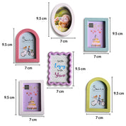 Magnet Photo Frame (Set of 6) – Multi-Shape, Multi-Colour