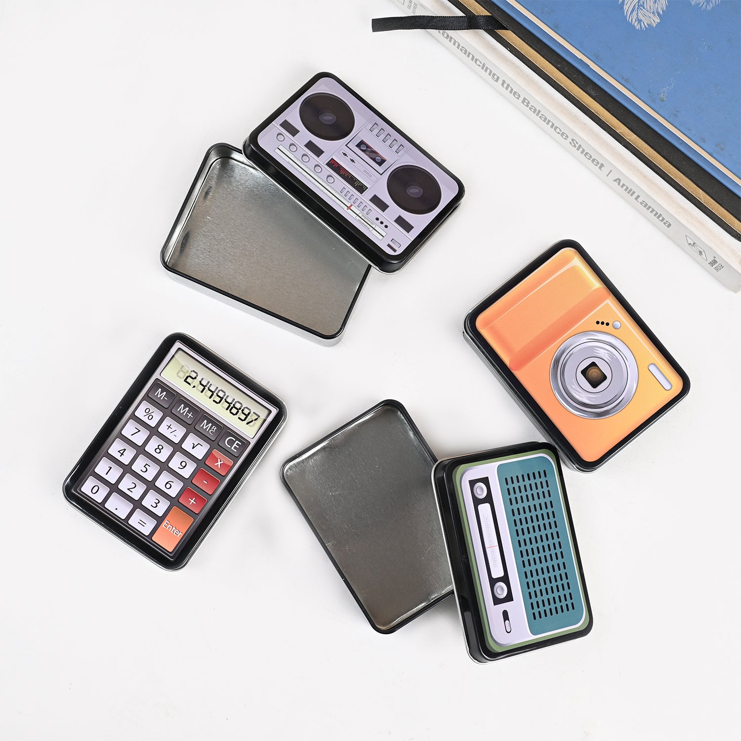 Electronic Items Print Storage Container (Set of 4)