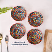 VON CASA Orange Ceramic Bowl Set Of 4