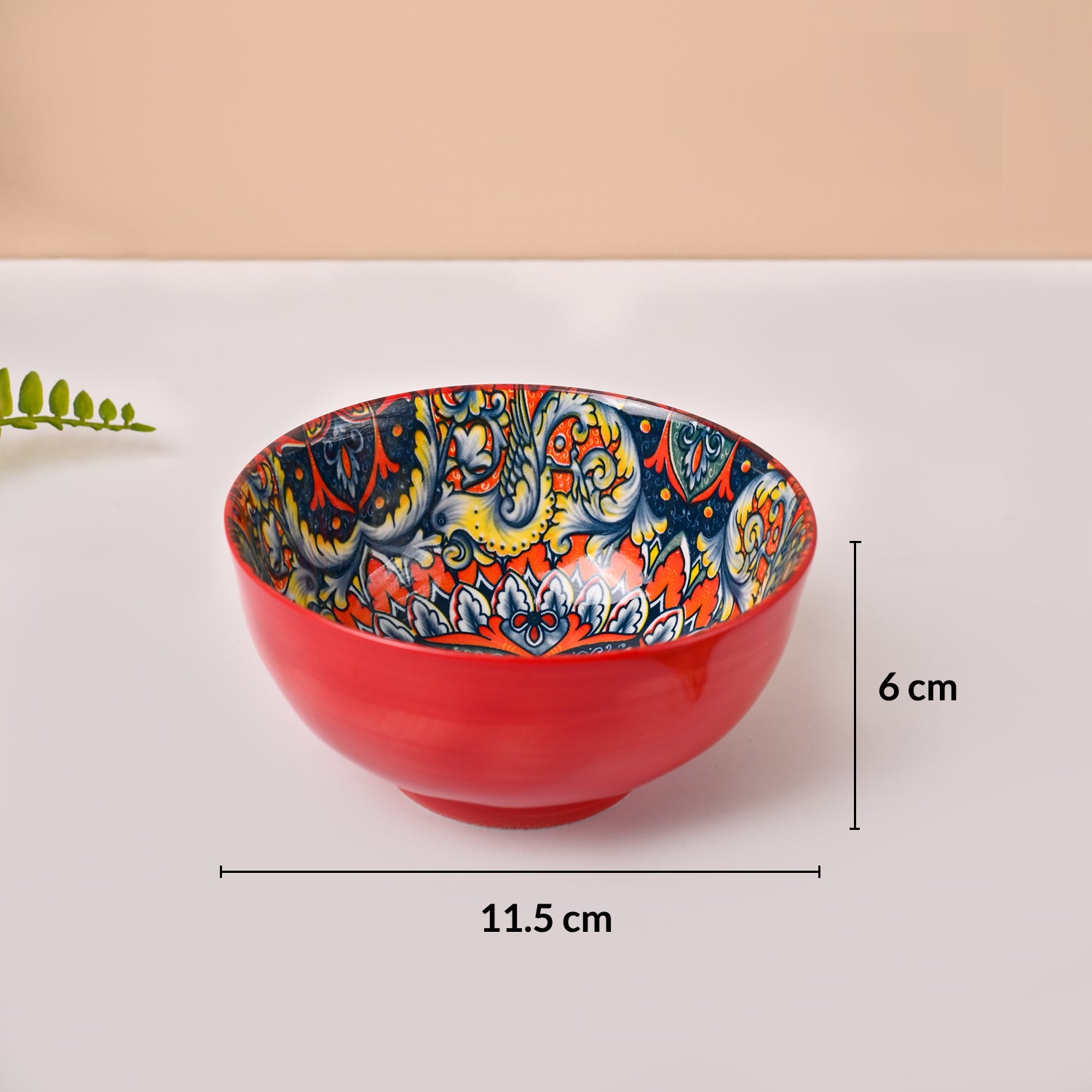VON CASA Orange Ceramic Bowl Set Of 4