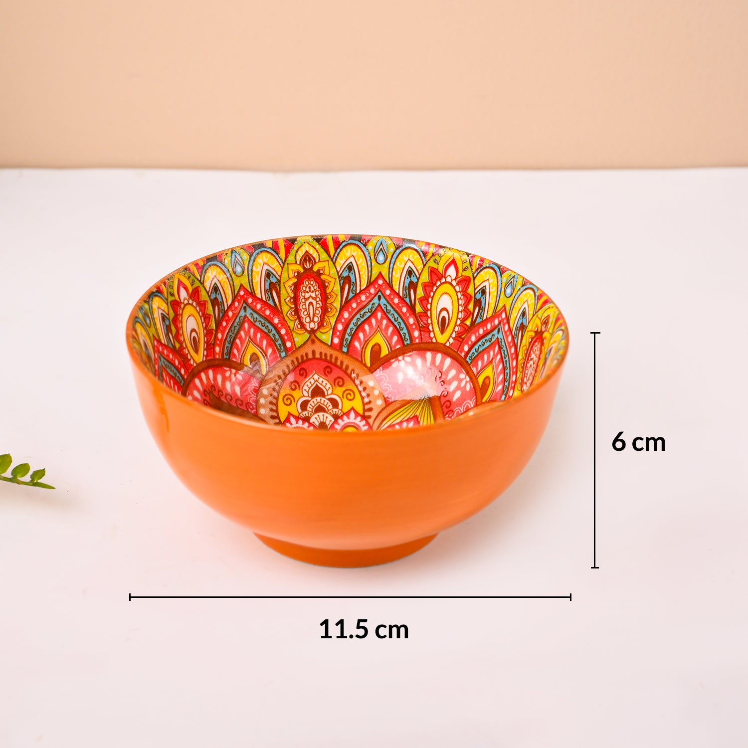 VON CASA Yellow Ceramic Bowl Set Of 4