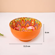 VON CASA Yellow Ceramic Bowl Set Of 4