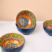 VON CASA Purple Ceramic Bowl Set Of 4