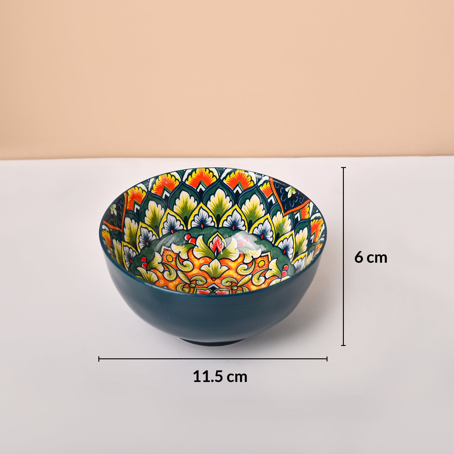 VON CASA Blue Ceramic Bowl Set Of 4
