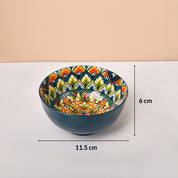 VON CASA Blue Ceramic Bowl Set Of 4