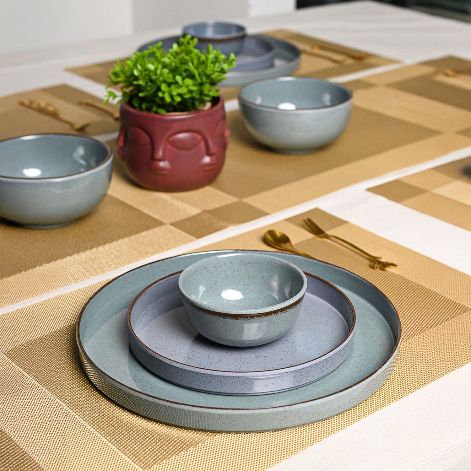 Market99 Blue Haven Melamine Dinner Set Of 12