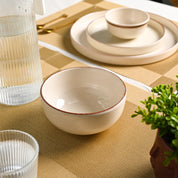 Market99 Chochip Cream Melamine Dinner Set Of 12