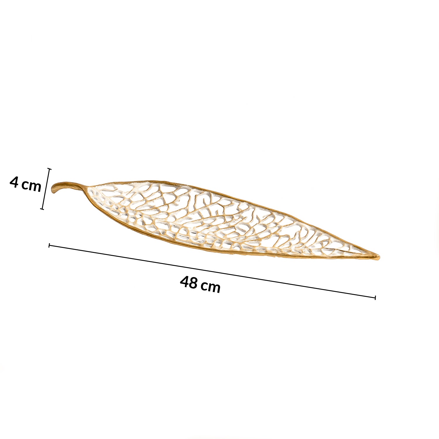 VON CASA Golden Aluminium Leaf Decor Accent