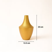 VON CASA Big Golden Surahi Flower Vase – Big (23 CM)