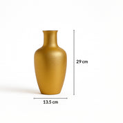 VON CASA Big Golden Surahi Flower Vase – Big (29 CM)