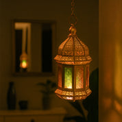 VON CASA Moroccan Domed Lantern – Multi-Colour Glow
